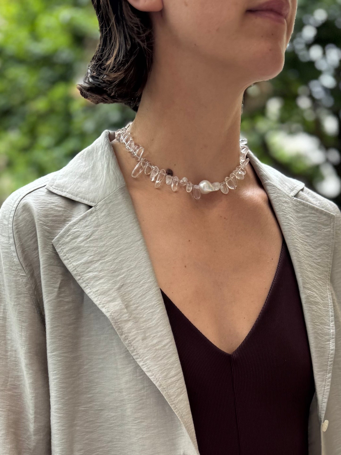 // YAMA NECKLACE ~ Clear Quartz