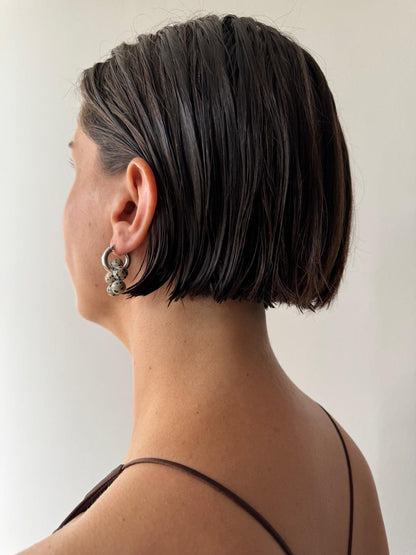 // ROW EARRING ~ Dalmatian Jasper