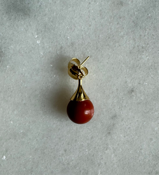 // BELL EARRING ~ Red Jasper