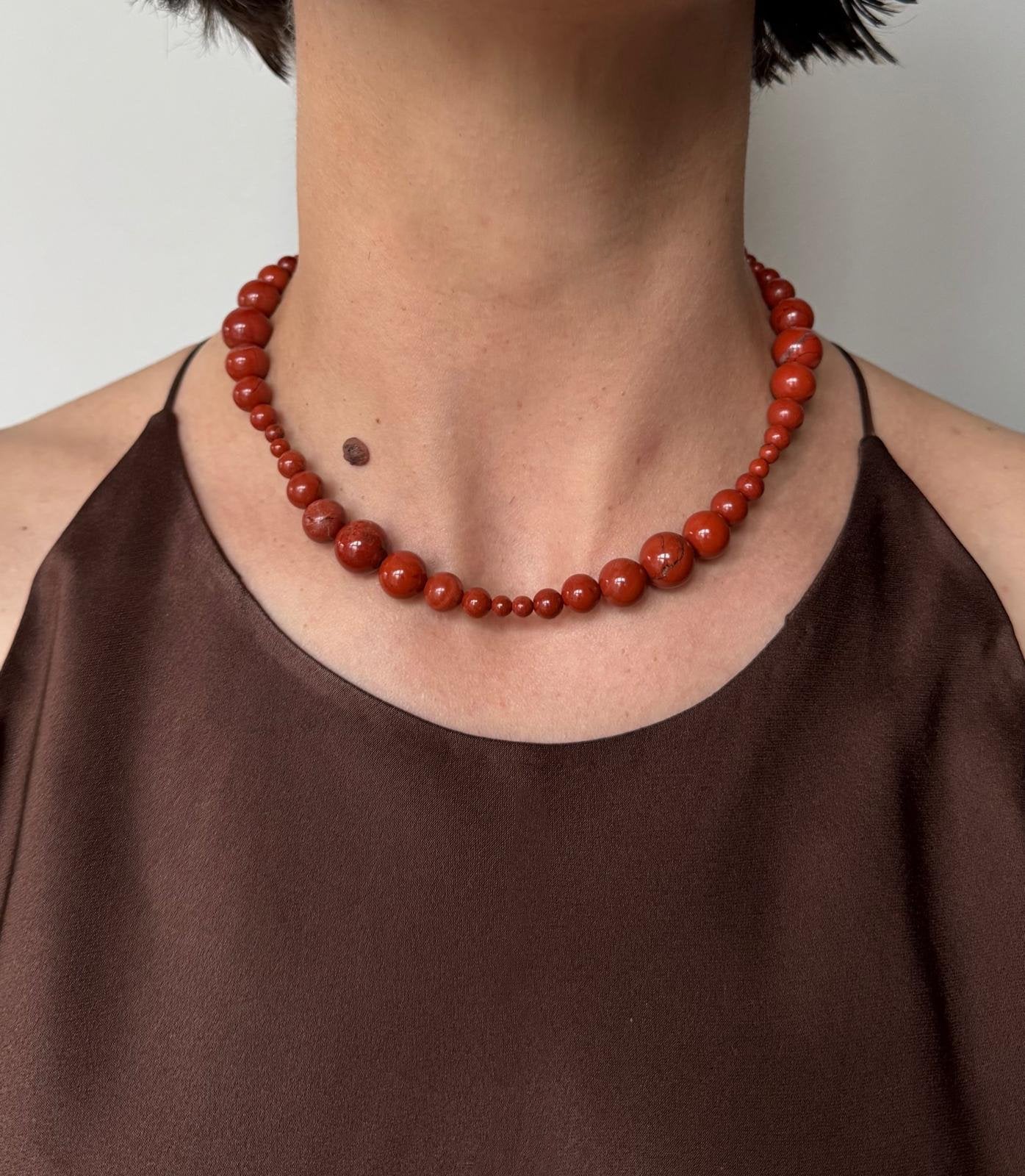 // PURA NECKLACE ~ Red Jasper