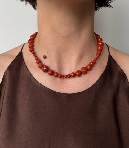 // PURA NECKLACE ~ Red Jasper