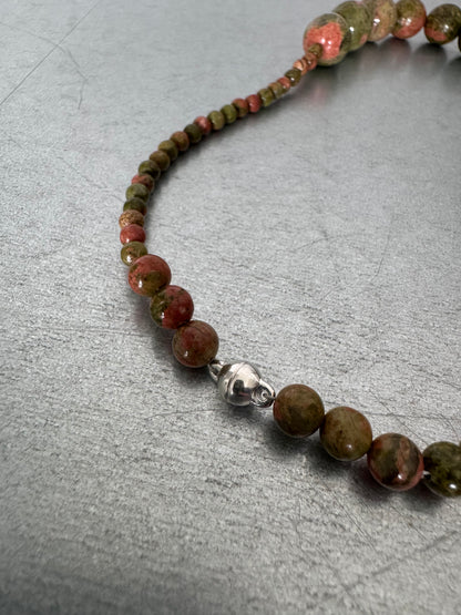// ROW NECKLACE ~ Unakite