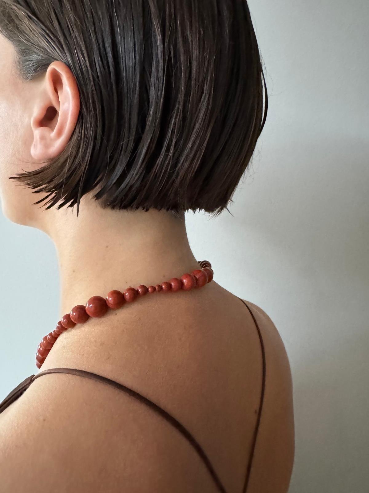 // PURA NECKLACE ~ Red Jasper