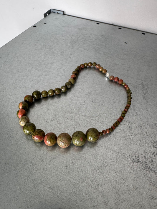 // ROW NECKLACE ~ Unakite