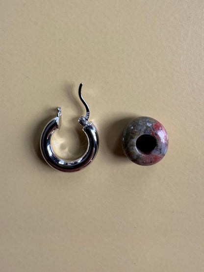 // DONUT EARRING ~ Unakite