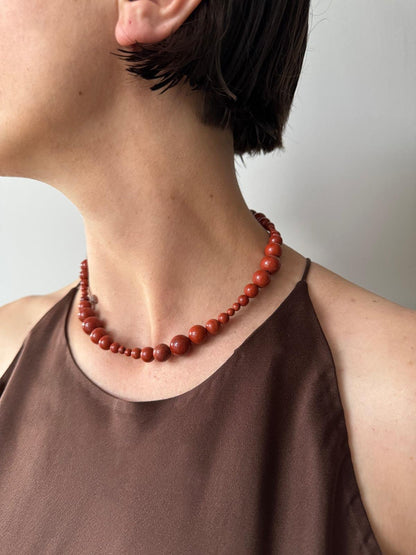 // PURA NECKLACE ~ Red Jasper