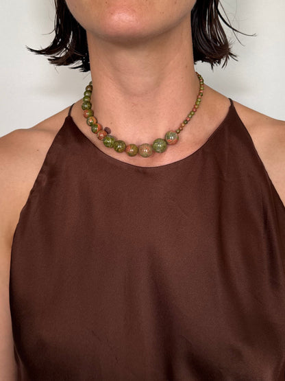 // ROW NECKLACE ~ Unakite