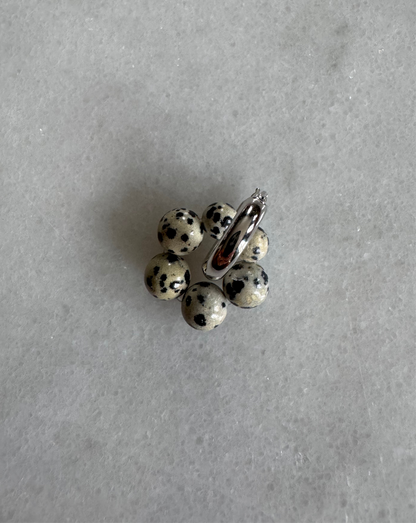 // ROW EARRING ~ Dalmatian Jasper