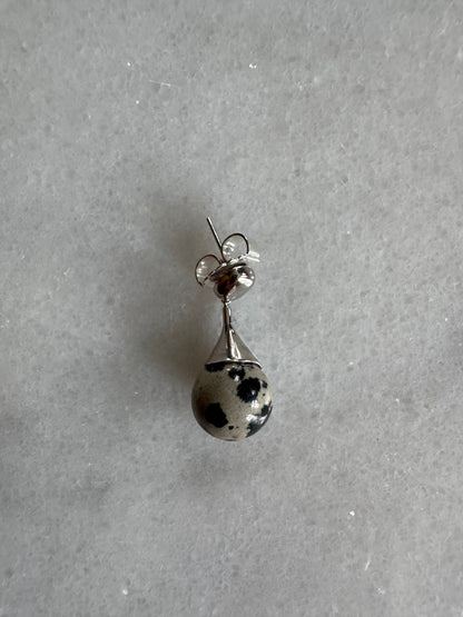 // BELL EARRING ~ Dalmatian Jasper