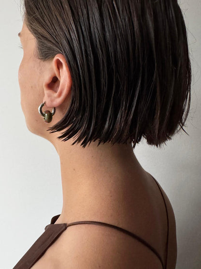 // DONUT EARRING ~ Unakite