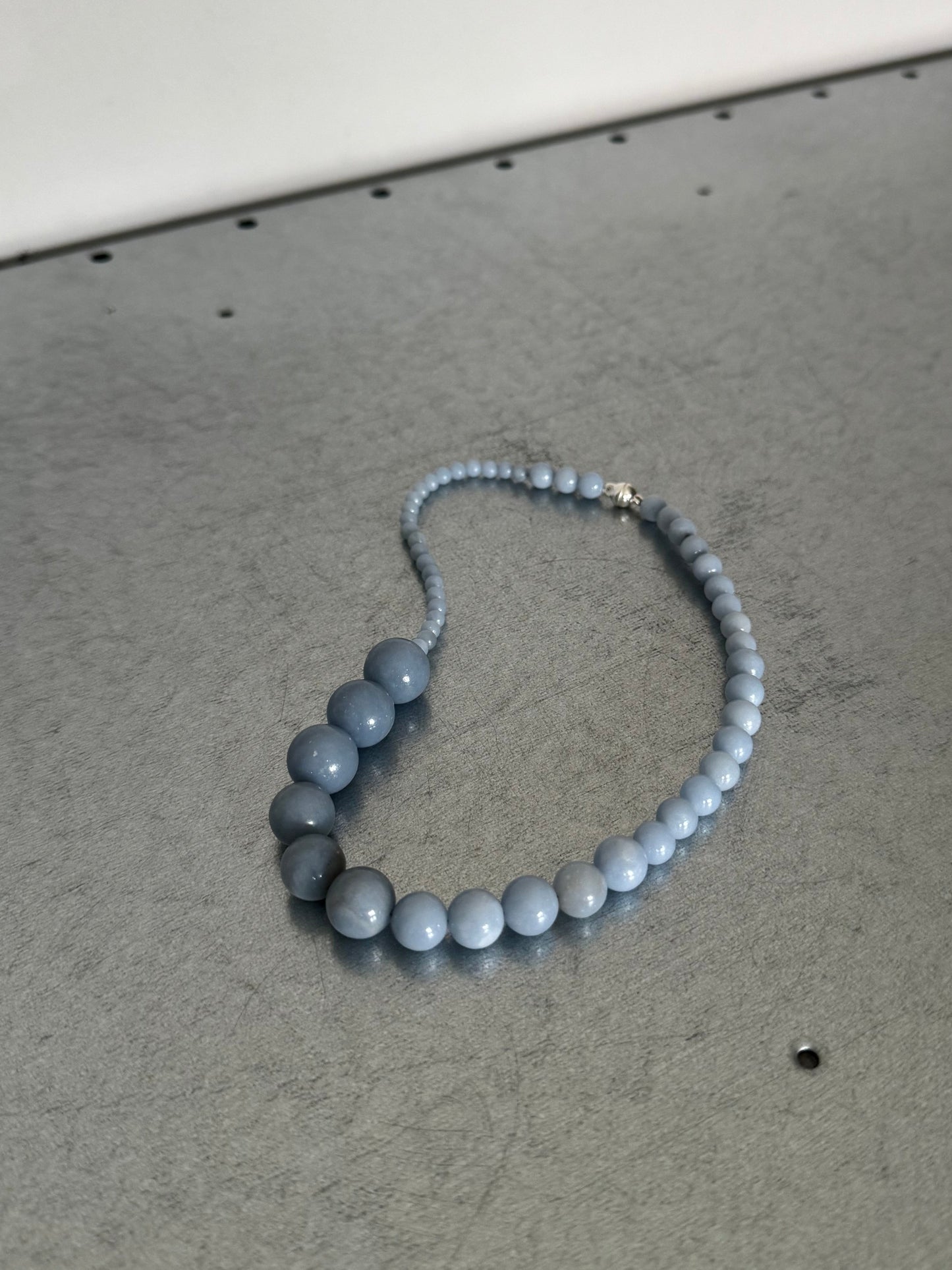 // ROW NECKLACE ~ Angelite
