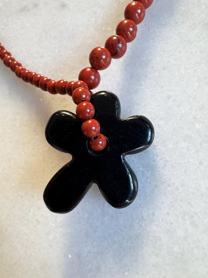 // HANA NECKLACE ~ Red Jasper