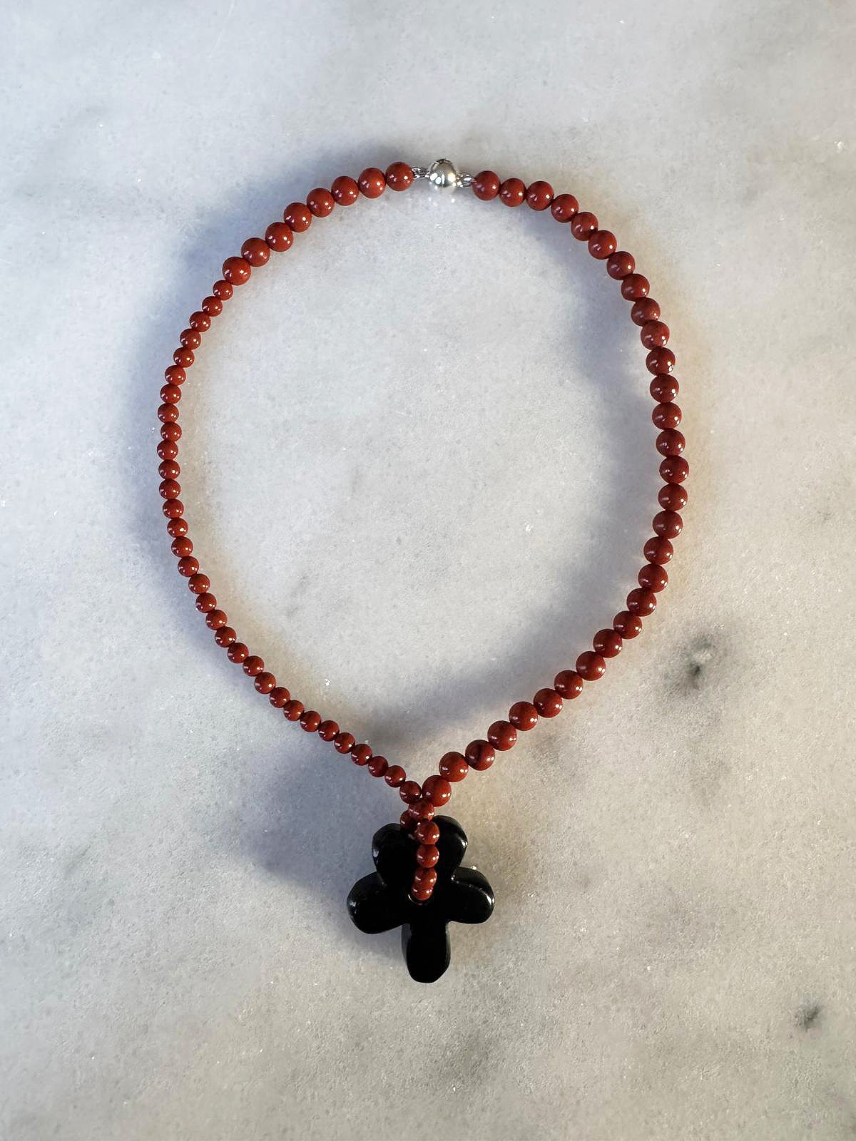 // HANA NECKLACE ~ Red Jasper